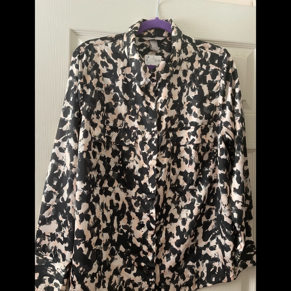 NWT H&M Career Blouse button down sz XL